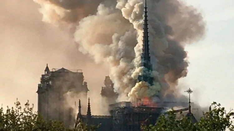 Incendio en la catedral Notre Dame en&nbsp;París