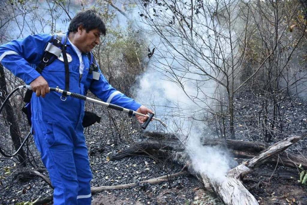 Evo Morales da cátedra de presidencia en los incendios de la&nbsp;Amazonia