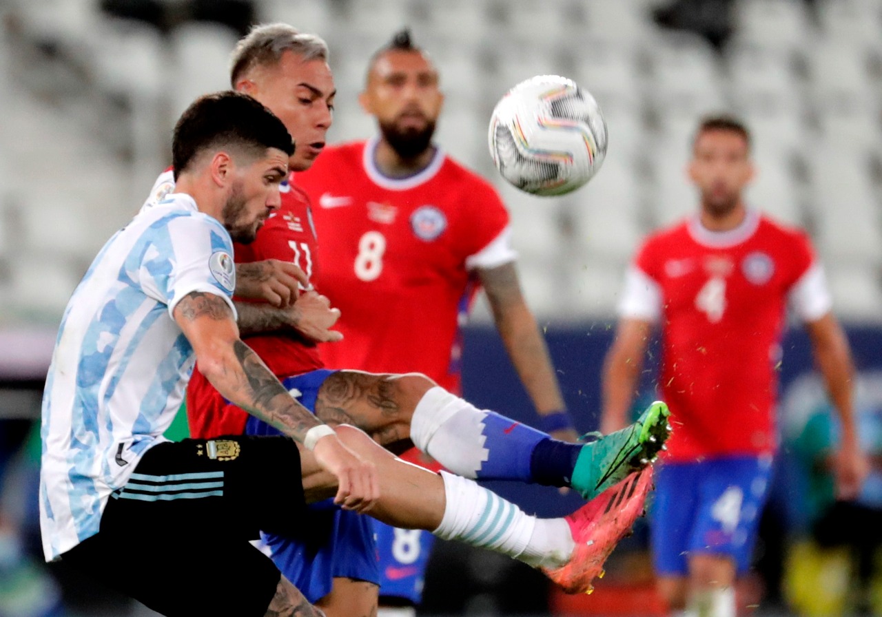 Copa América: Argentina y Chile empataron 1-1 en Río por el grupo de Uruguay