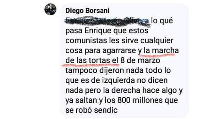 Borsani: El 8M fue la marcha de las&nbsp;tortas