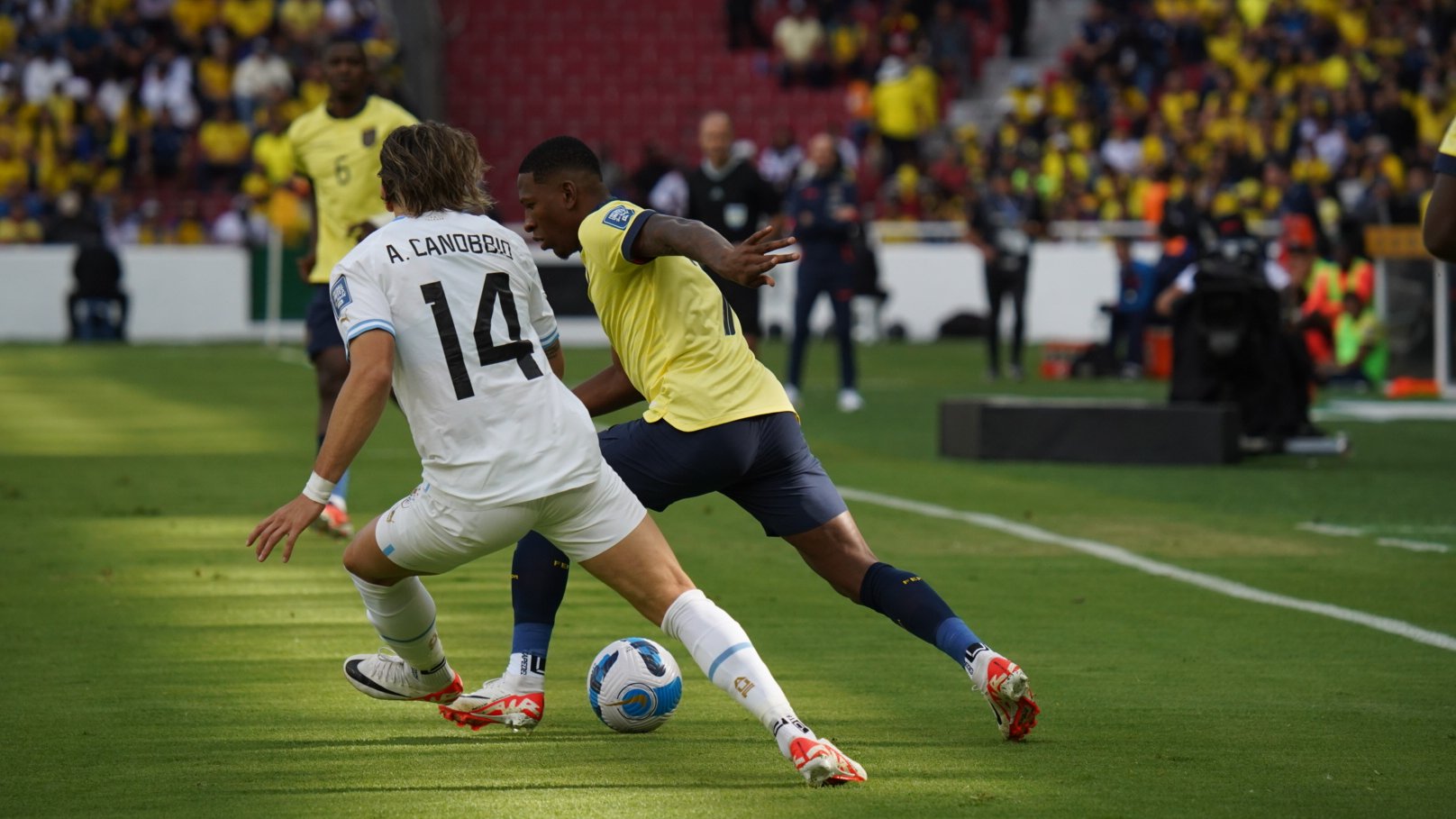 Uruguay está empatando 1 a 1 con Ecuador en Quito