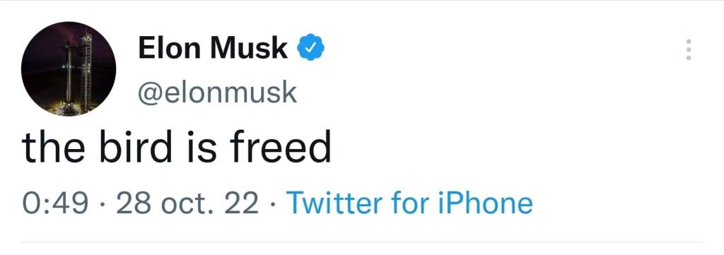 Tweet Elon musk