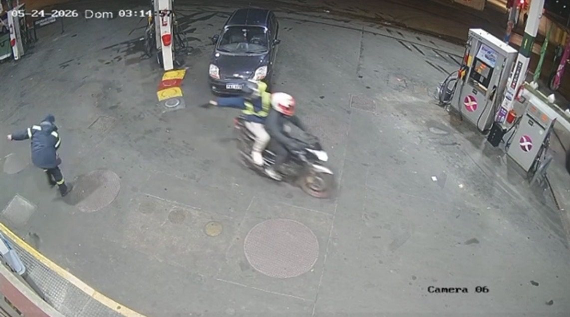 VIDEO: Violenta Rapiña a estación en el Cerro termina con pistero baleado